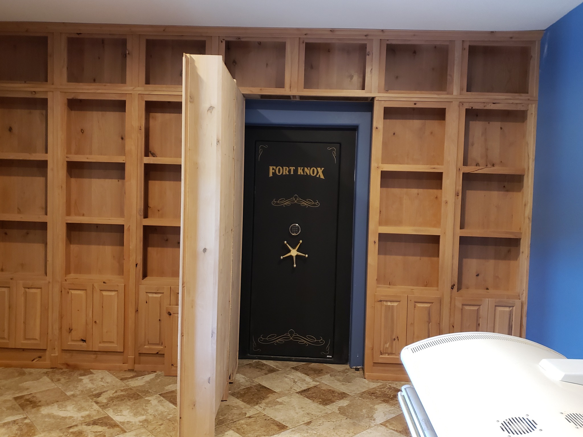 Hidden door vault open