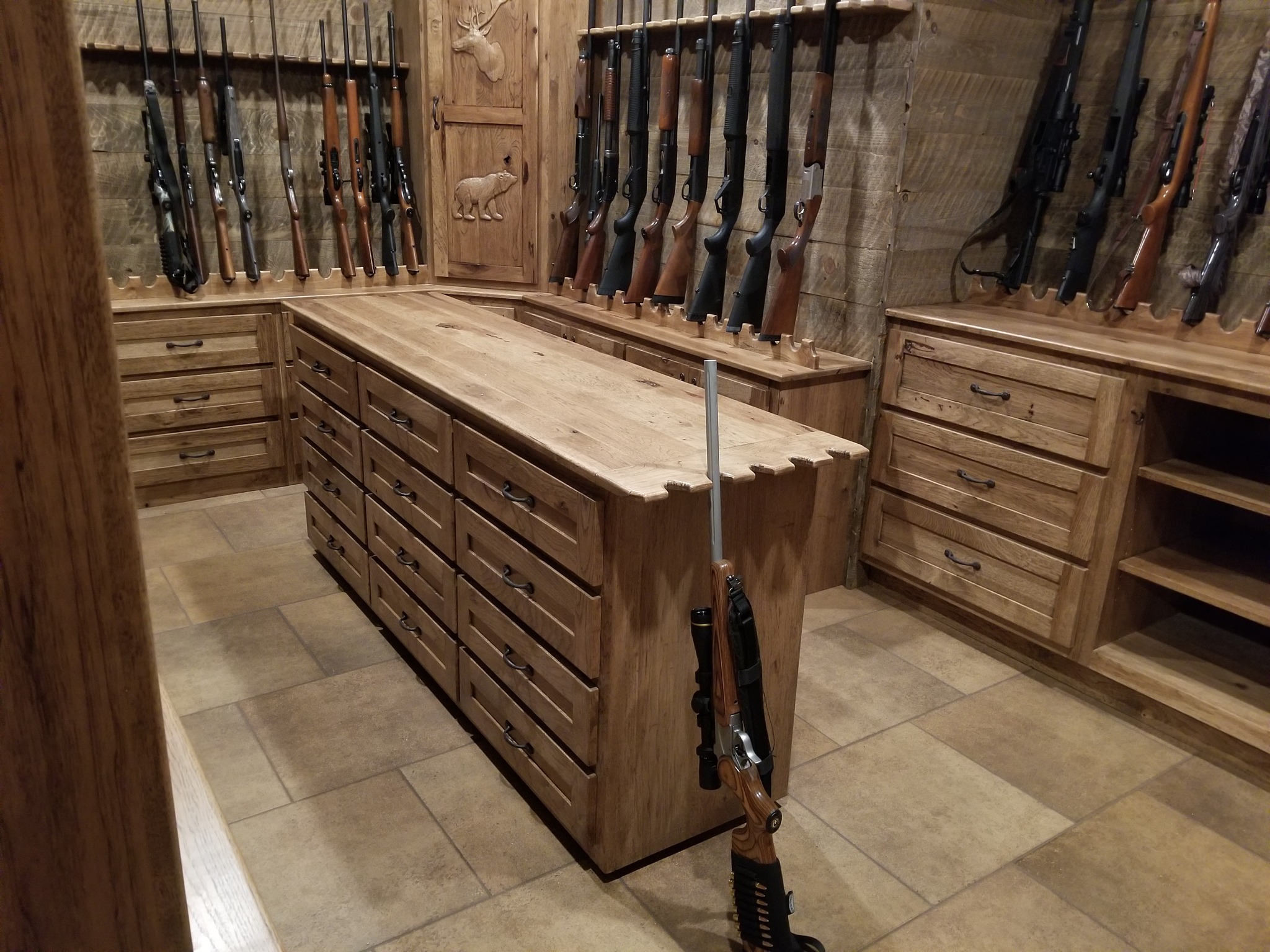 Custom gun room built-ins